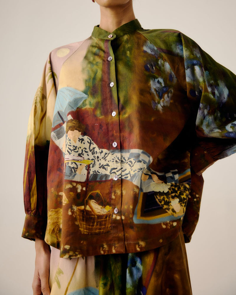 A-LINE SHIRT-Lakeside satin by CORD for women Worldwide