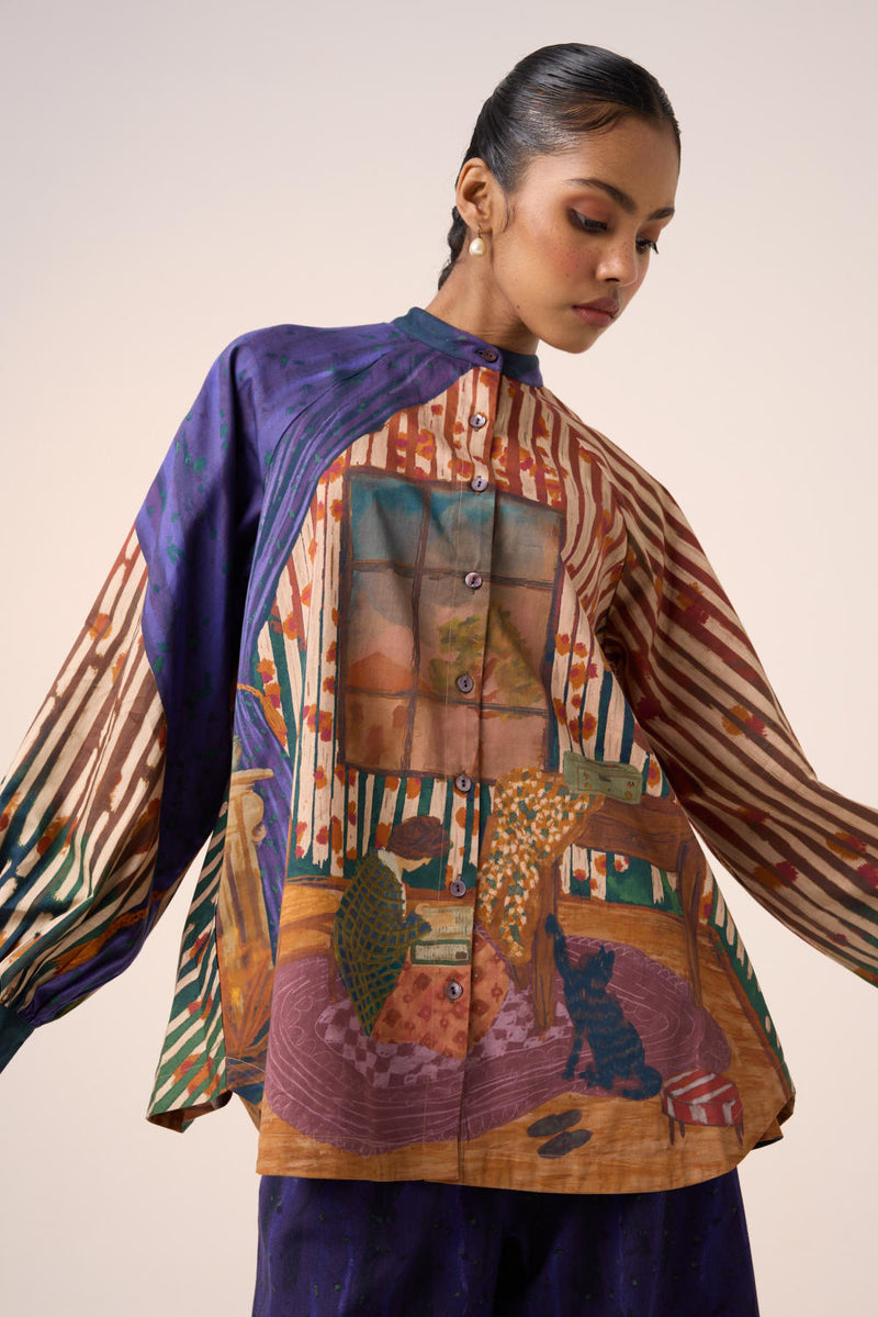 A-LINE SHIRT -HOME ALONE cotton by CORD for women Worldwide