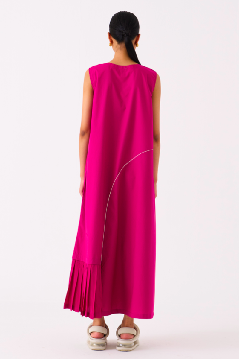 RAINDROP DRESS-FUSCHIA