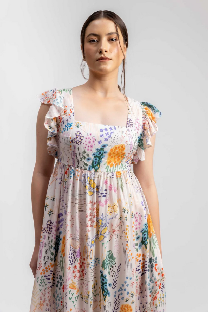 LILY PRINTED DRESS mul by Doodlage in multi color for women Worldwide