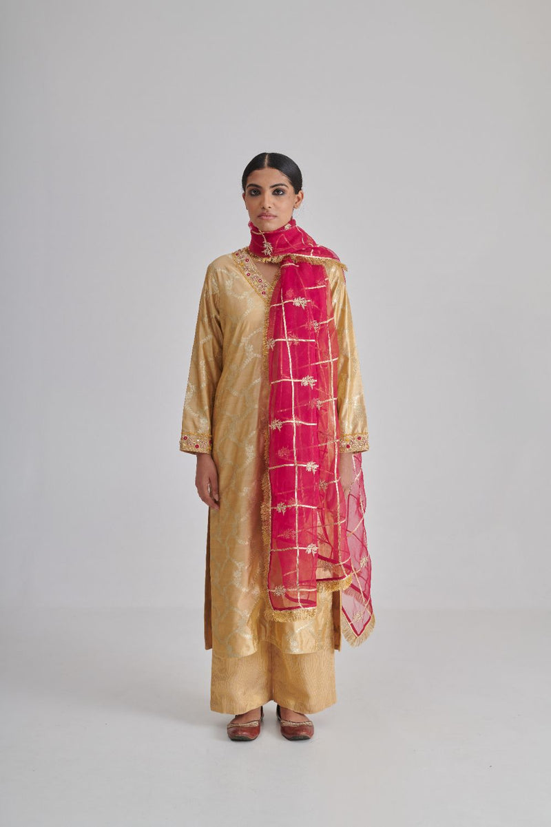 AADYA DUPATTA organza by Rashika Mittal in red color for women Worldwide