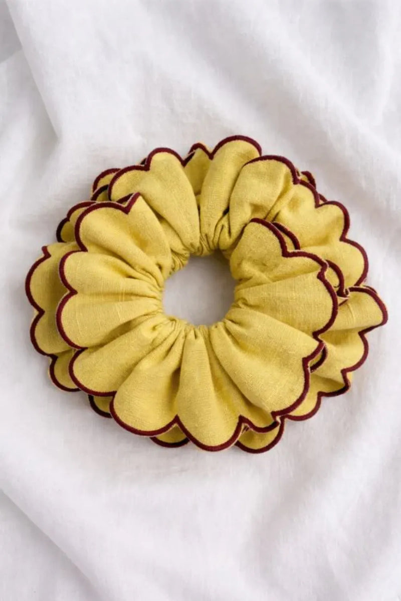 Aamras Scallop Scrunchie cotton by JodiLife for women Worldwide