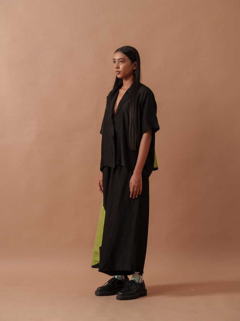 Gunpowder Flo Pants mysore silk pant/trouser by Stoique in green, black for women Worldwide