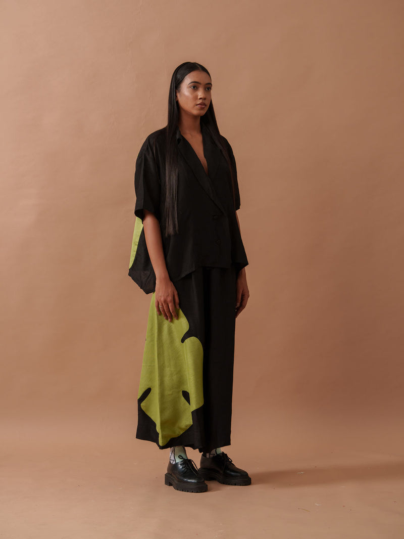 Gunpowder Flo Pants mysore silk pant/trouser by Stoique in green, black for women Worldwide