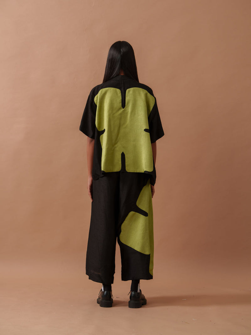 Gunpowder Flo Pants mysore silk pant/trouser by Stoique in green, black for women Worldwide