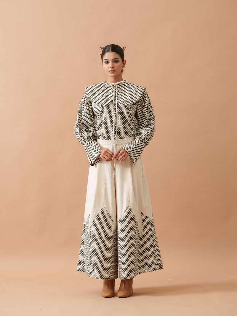 Lotus Pants handwoven cotton pant/trouser by Stoique in natural, black for women Worldwide
