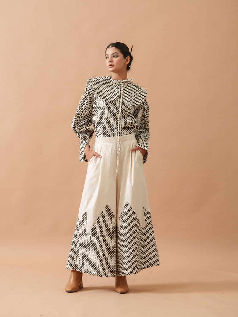 Lotus Pants handwoven cotton pant/trouser by Stoique in natural, black for women Worldwide