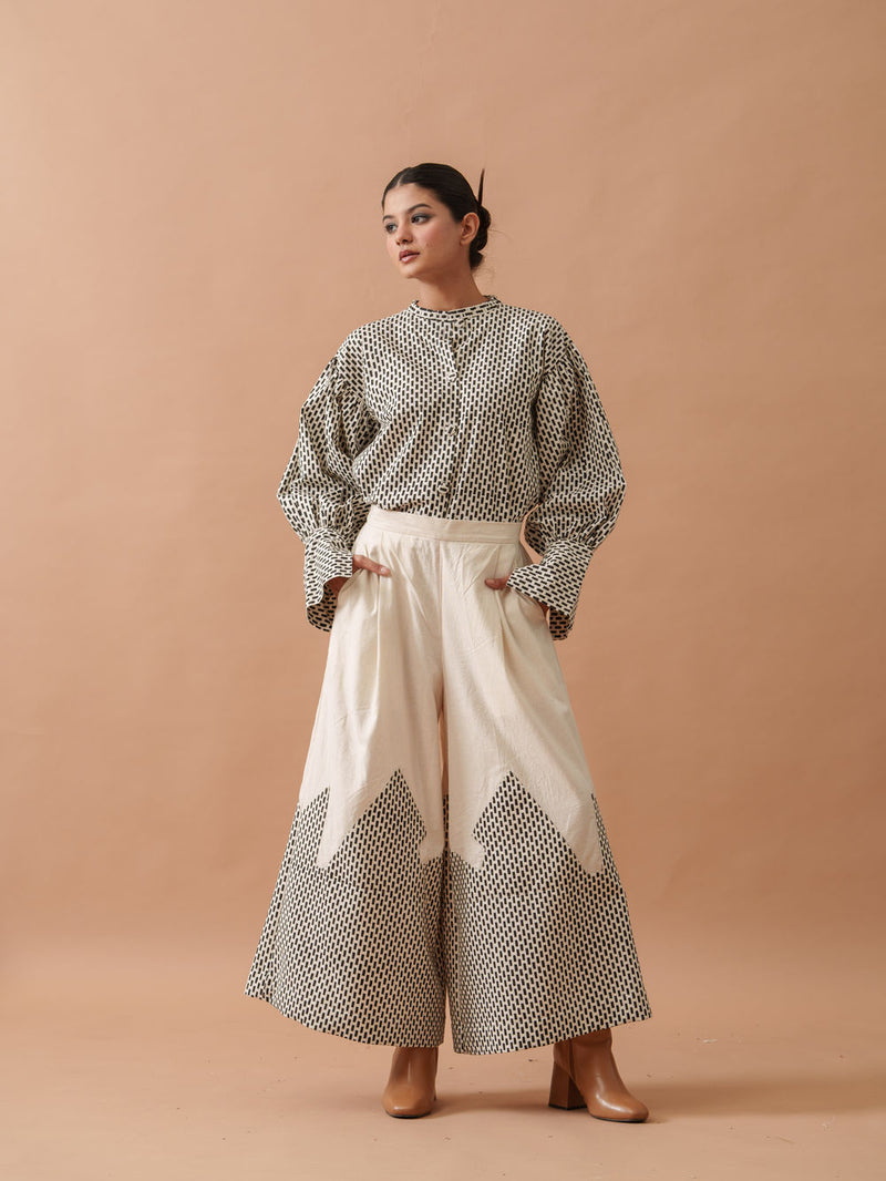 Lotus Pants handwoven cotton pant/trouser by Stoique in natural, black for women Worldwide