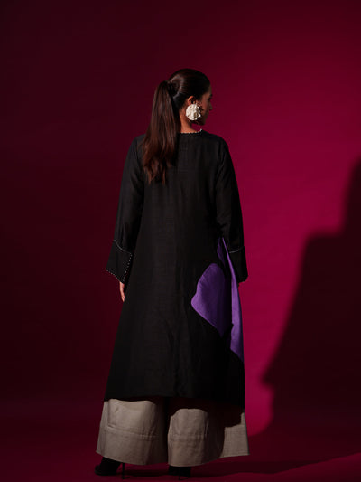 Jasper Tunic-Black + Purple