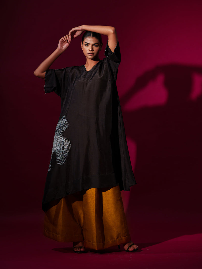 Luck Pants -Rust Orange mysore silk pants/trousers by Stoique in rust orange for women Worldwide