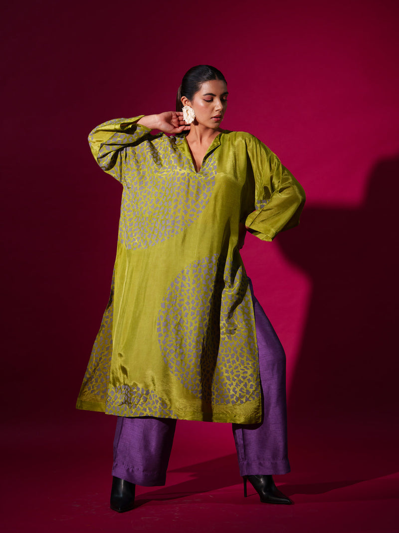 Oregano Pants -Purple mysore silk pants/trousers by Stoique in purple for women Worldwide
