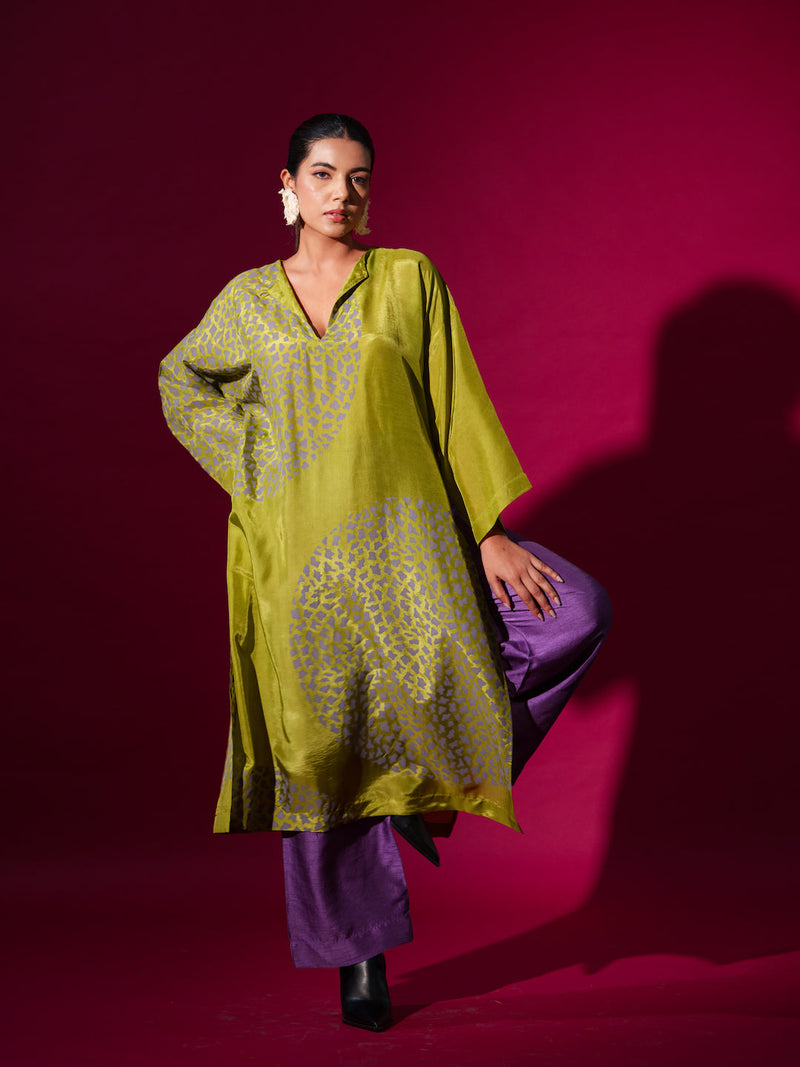 Oregano Pants -Purple mysore silk pants/trousers by Stoique in purple for women Worldwide