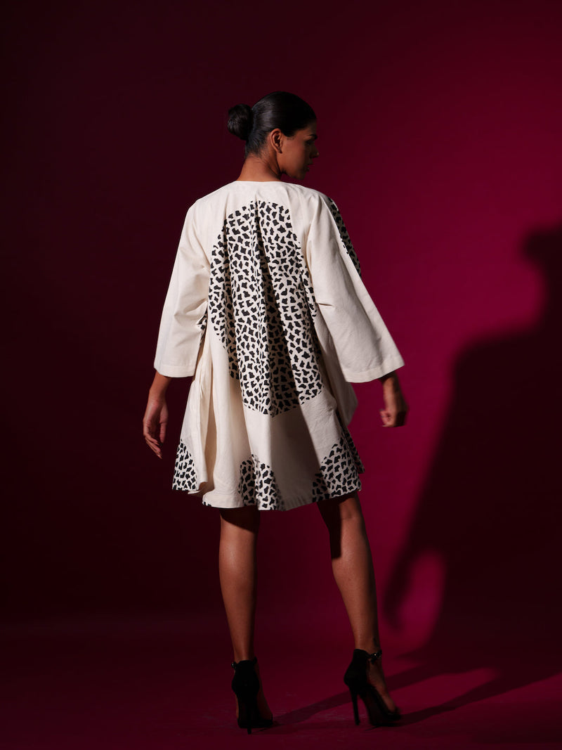 Spring Dress-Natural + Black mysore silk dresses by Stoique in natural, black for women Worldwide