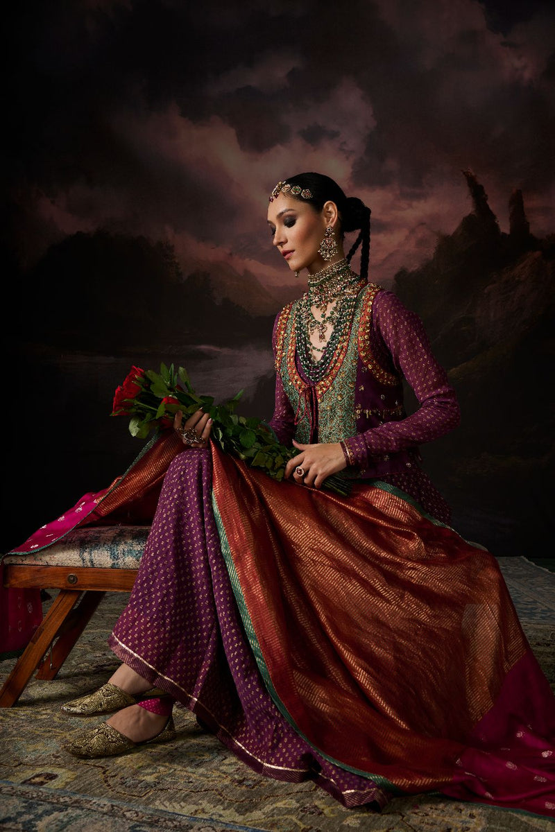 ABEER GILET silk by SWATTI KAPOOR in multi color for women Worldwide