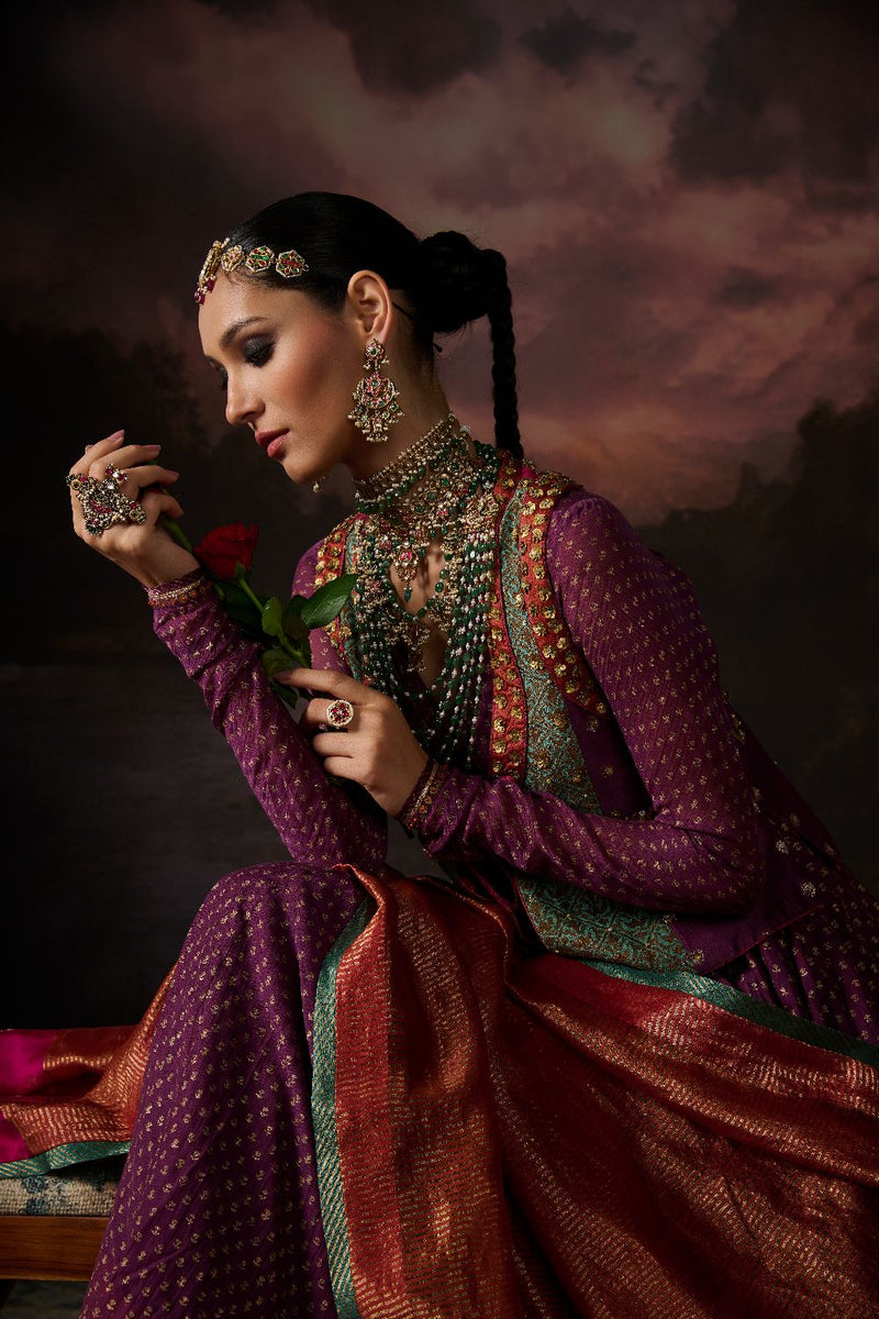 ABEER GILET silk by SWATTI KAPOOR in multi color for women Worldwide
