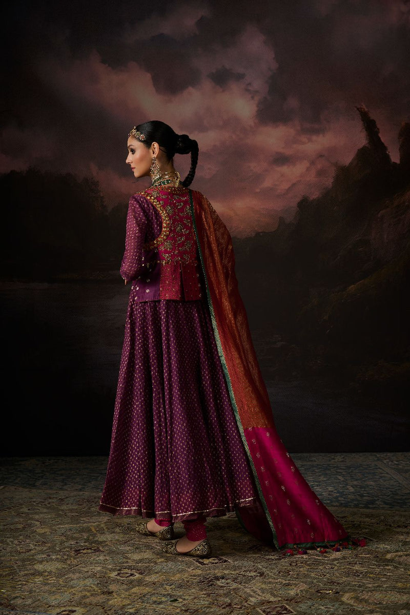 ABEER GILET silk by SWATTI KAPOOR in multi color for women Worldwide