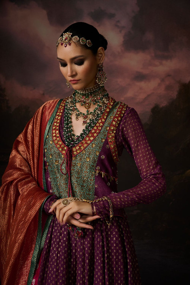 ABEER GILET silk by SWATTI KAPOOR in multi color for women Worldwide