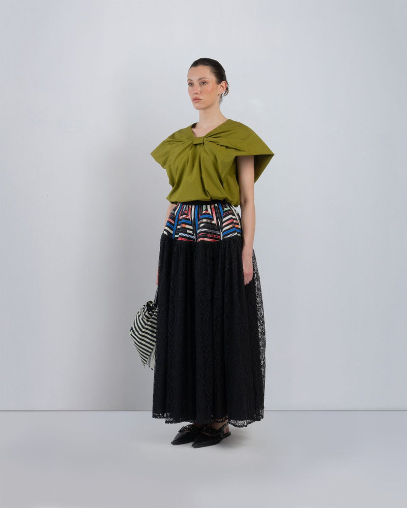 ABRA TOP - Olive top/shirt by Leh Studios in olive for women Worldwide