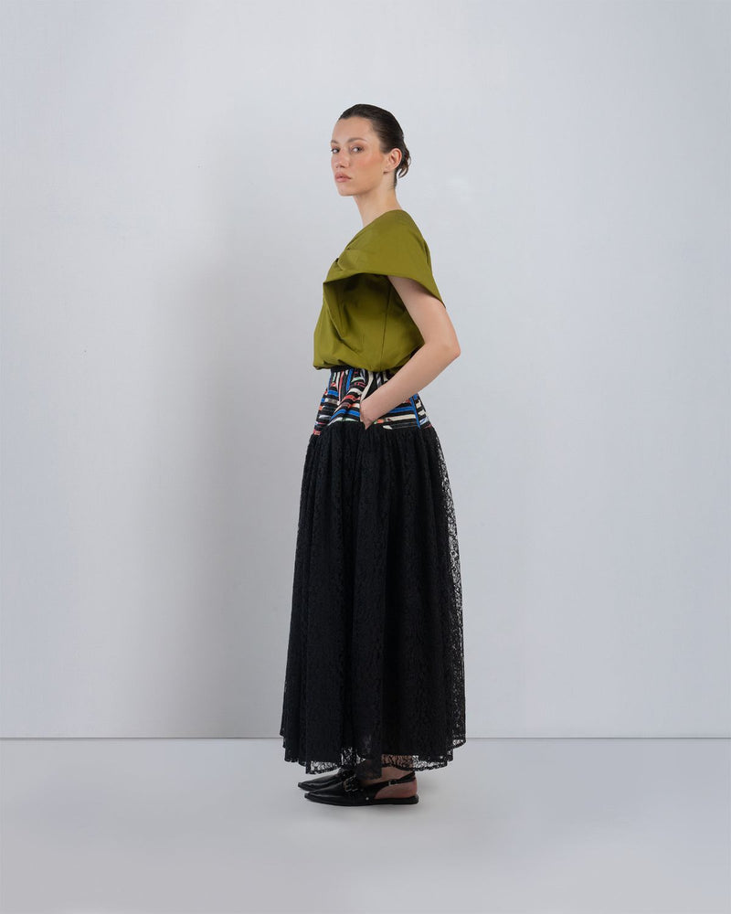 ABRA TOP - Olive top/shirt by Leh Studios in olive for women Worldwide
