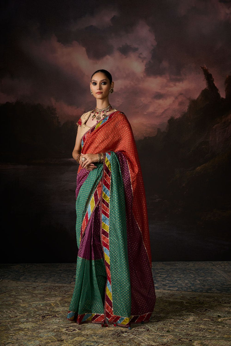 ADAH SARI chanderi by SWATTI KAPOOR in multi color for women Worldwide