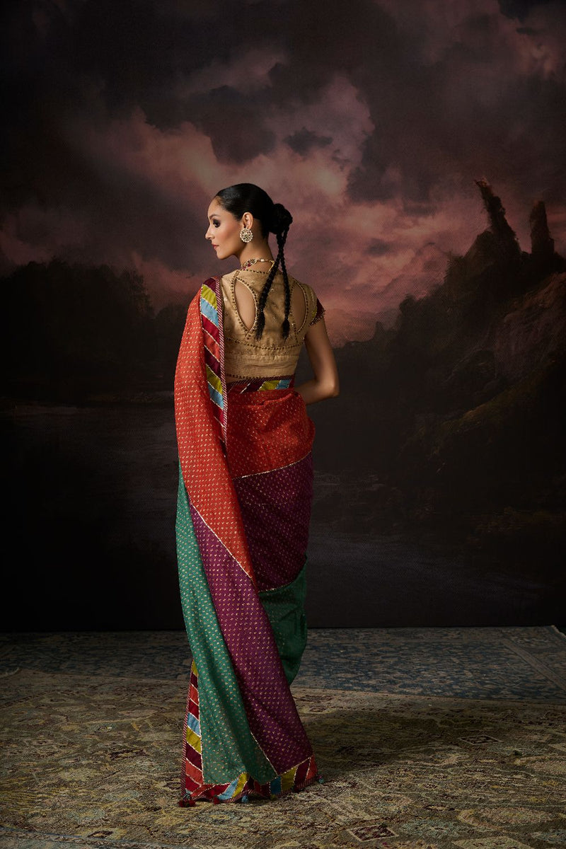ADAH SARI chanderi by SWATTI KAPOOR in multi color for women Worldwide