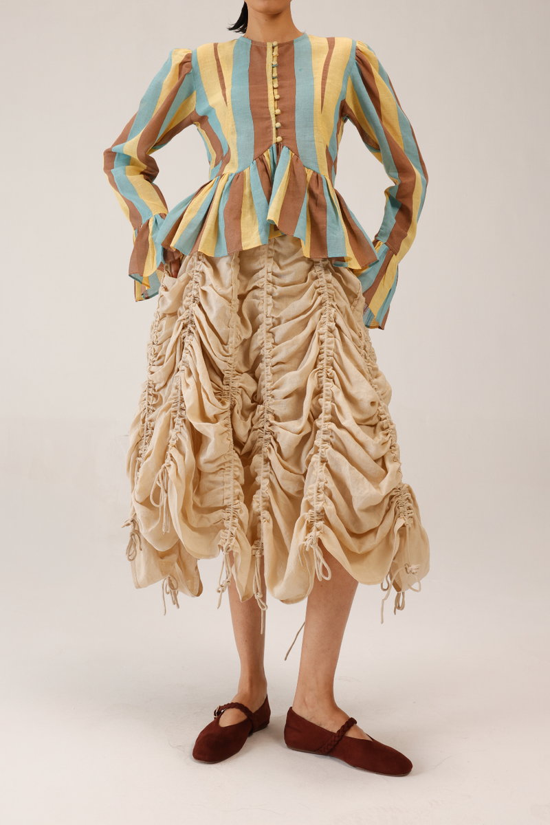 ADELE SKIRT - Ivory all linen by CORD for women Worldwide