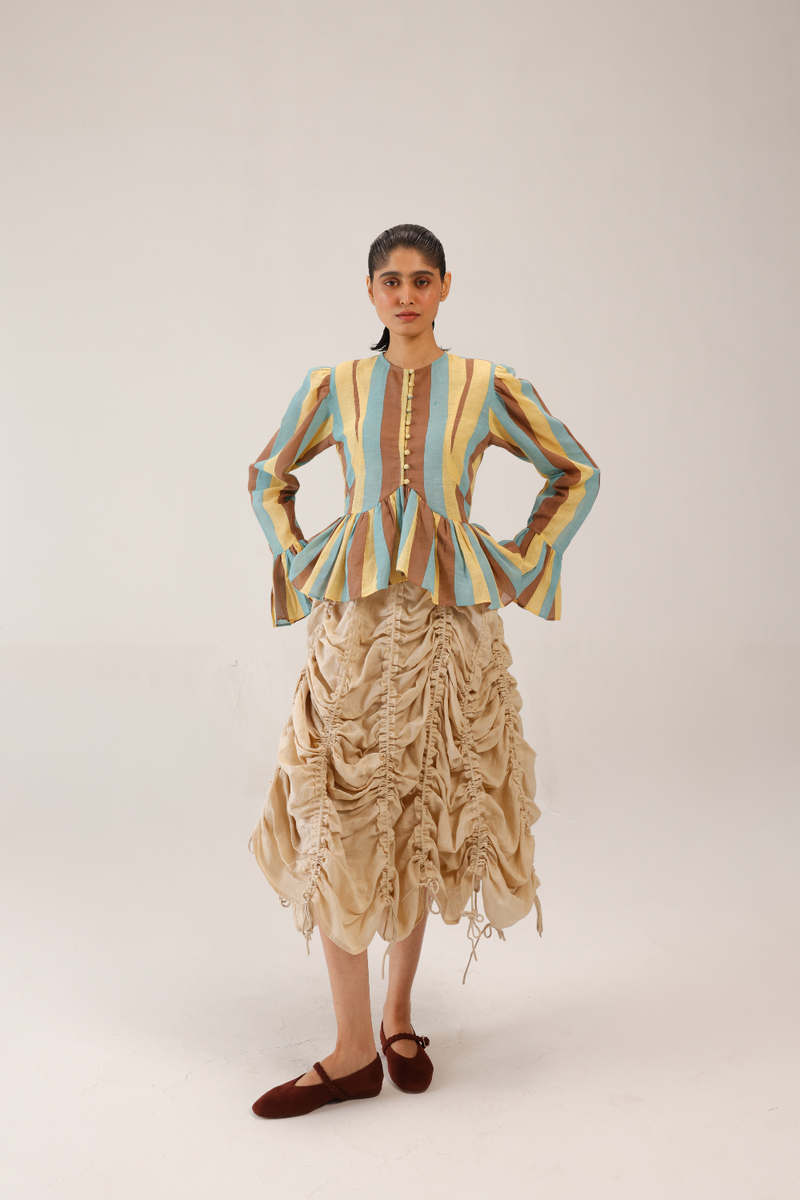 ADELE SKIRT - Ivory all linen by CORD for women Worldwide