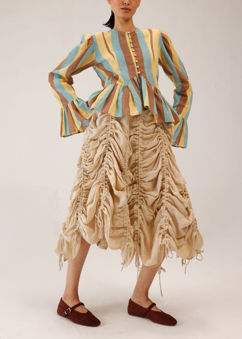 ADELE SKIRT - Ivory all linen by CORD for women Worldwide
