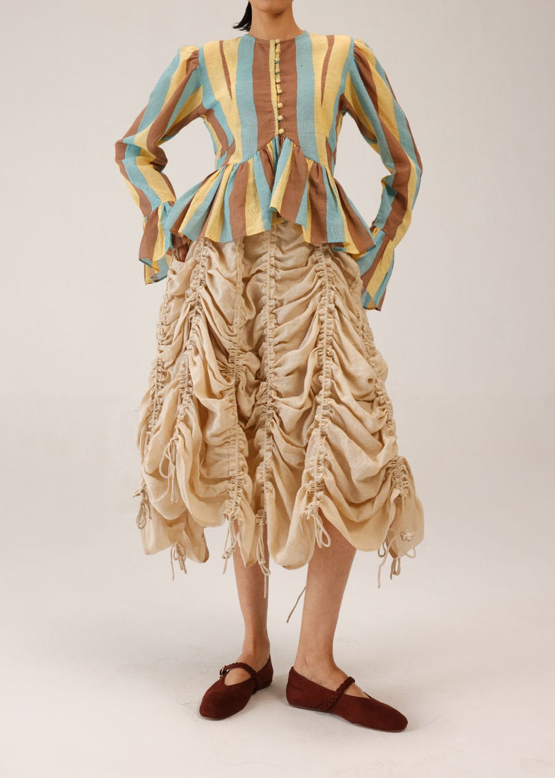 ADELE SKIRT - Ivory all linen by CORD for women Worldwide