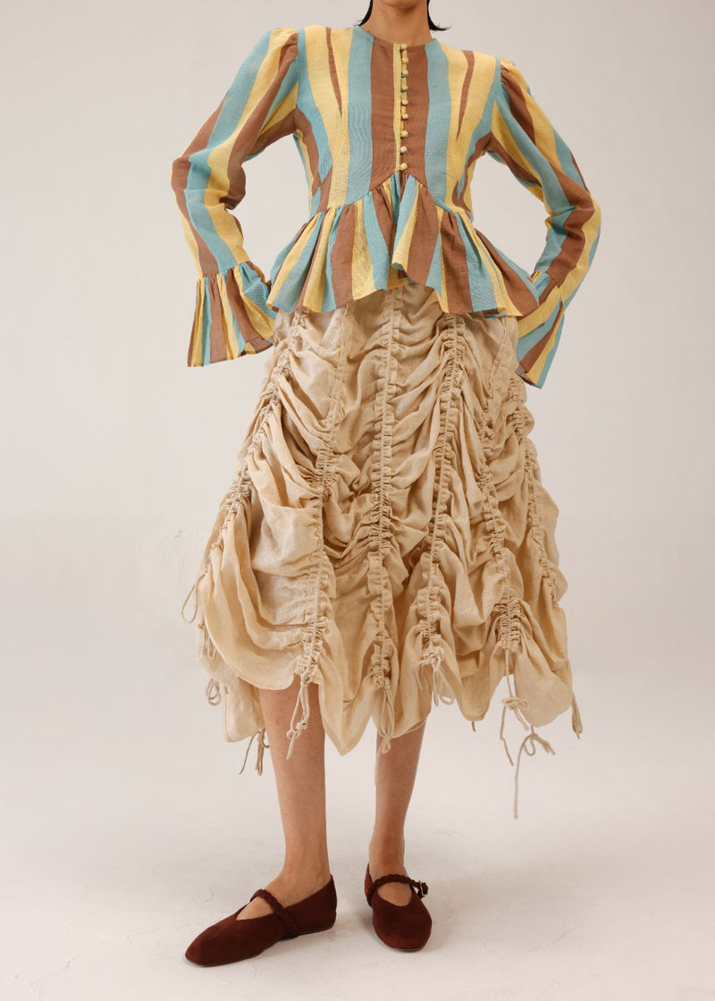 ADELE SKIRT - Ivory all linen by CORD for women Worldwide