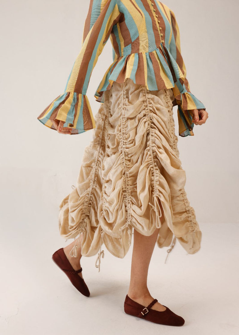 ADELE SKIRT - Ivory all linen by CORD for women Worldwide
