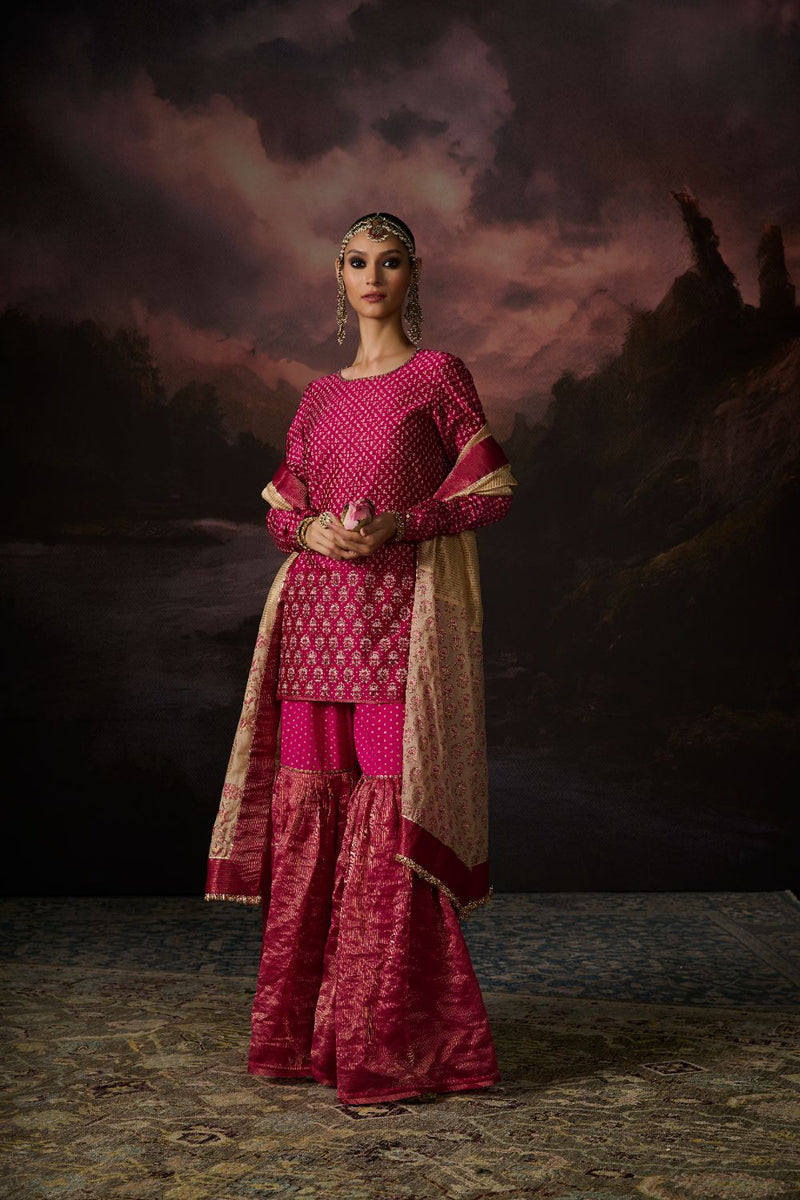 ADNAN DUPATTA chanderi by SWATTI KAPOOR in gold color for women Worldwide