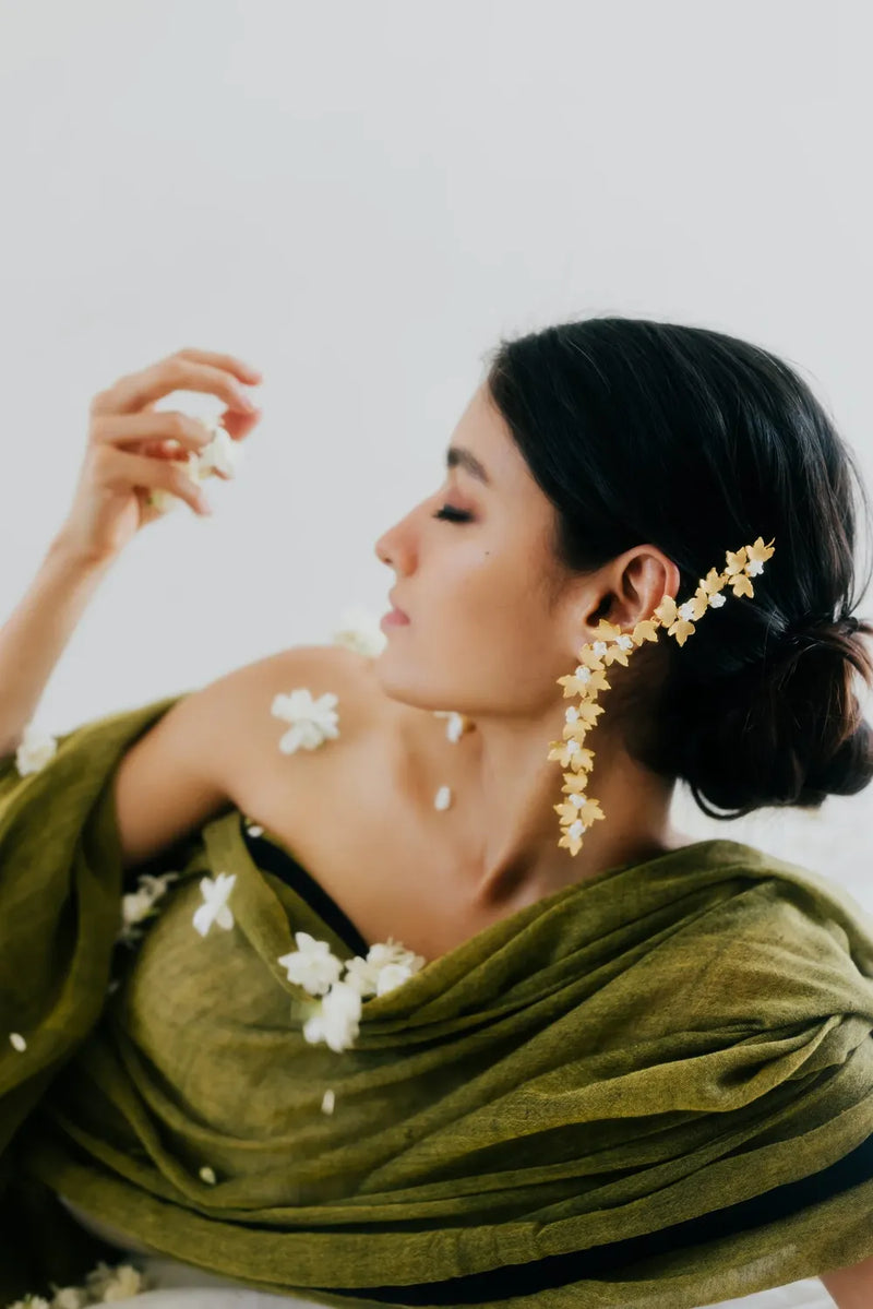 Mogra dual danglers by Aarjavee for women Worldwide