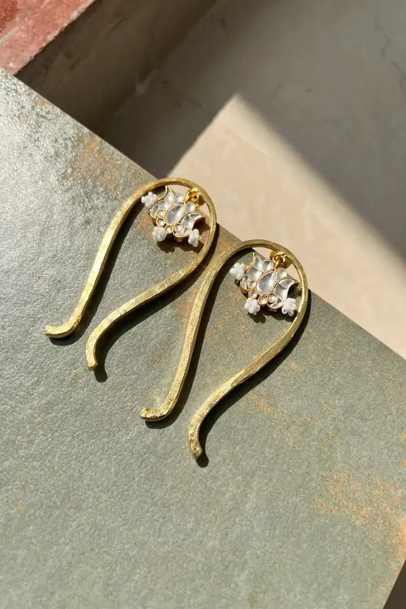Pal Earrings by Aarjavee in gold color for women Worldwide