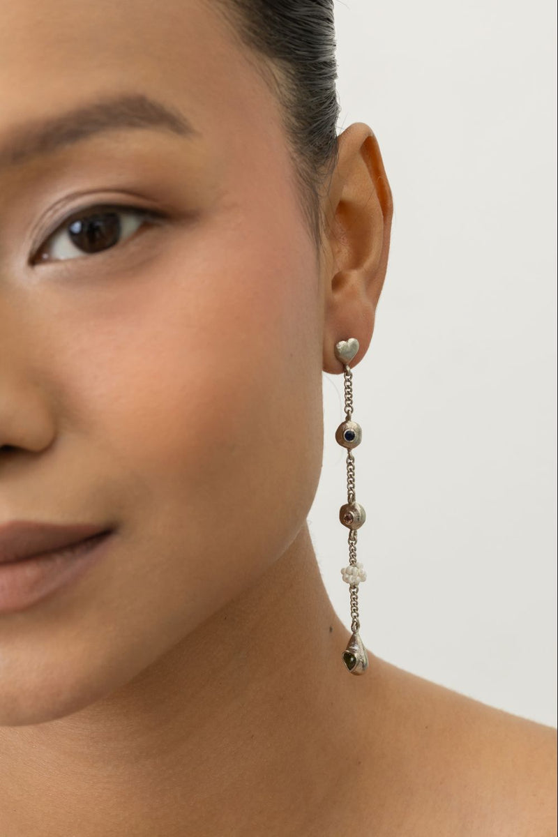 AE56S Colour Drip 18k gold plated on brass earring by Aarjavee for women Worldwide