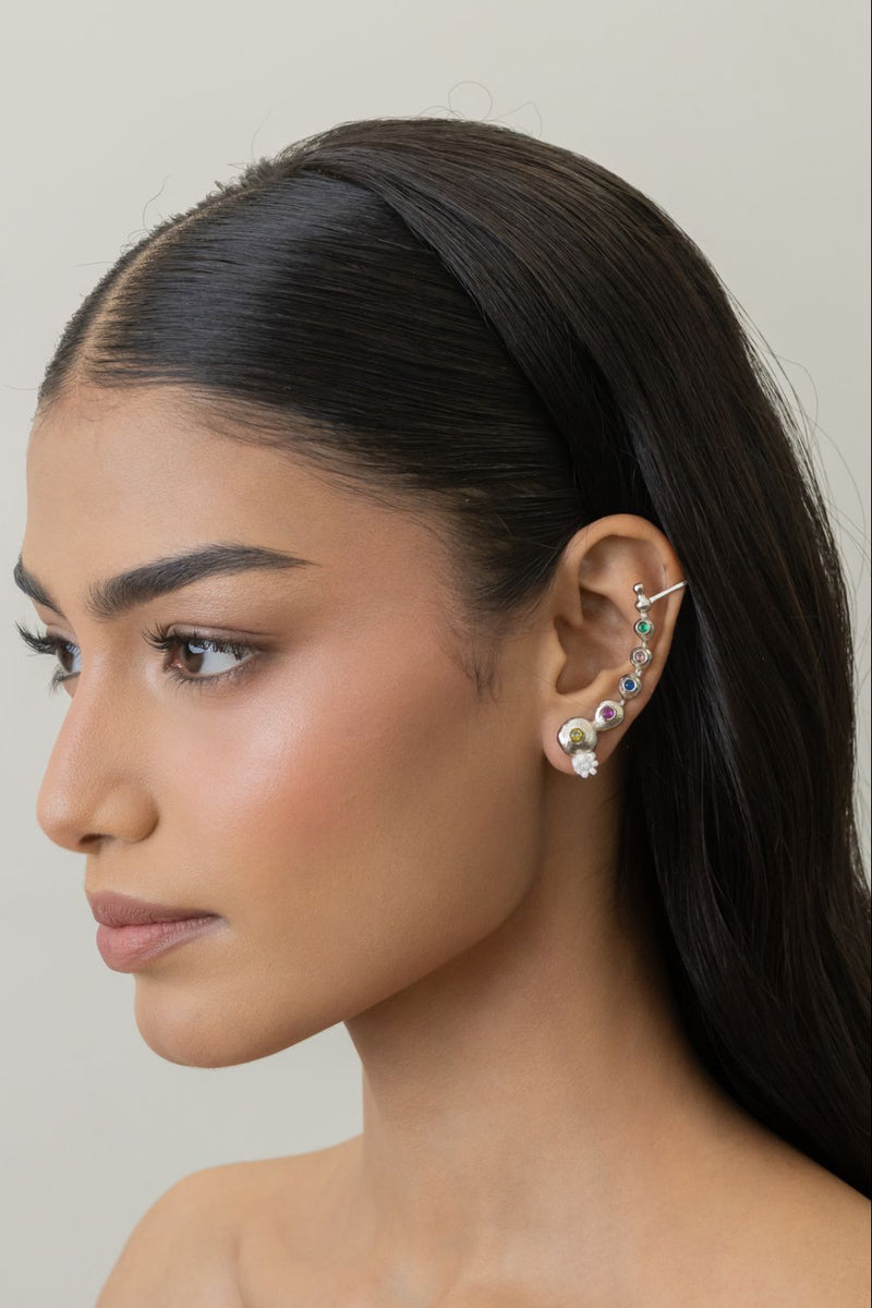 AE57S Summer Slice Cuffs 18k gold plated on brass earring by Aarjavee for women Worldwide