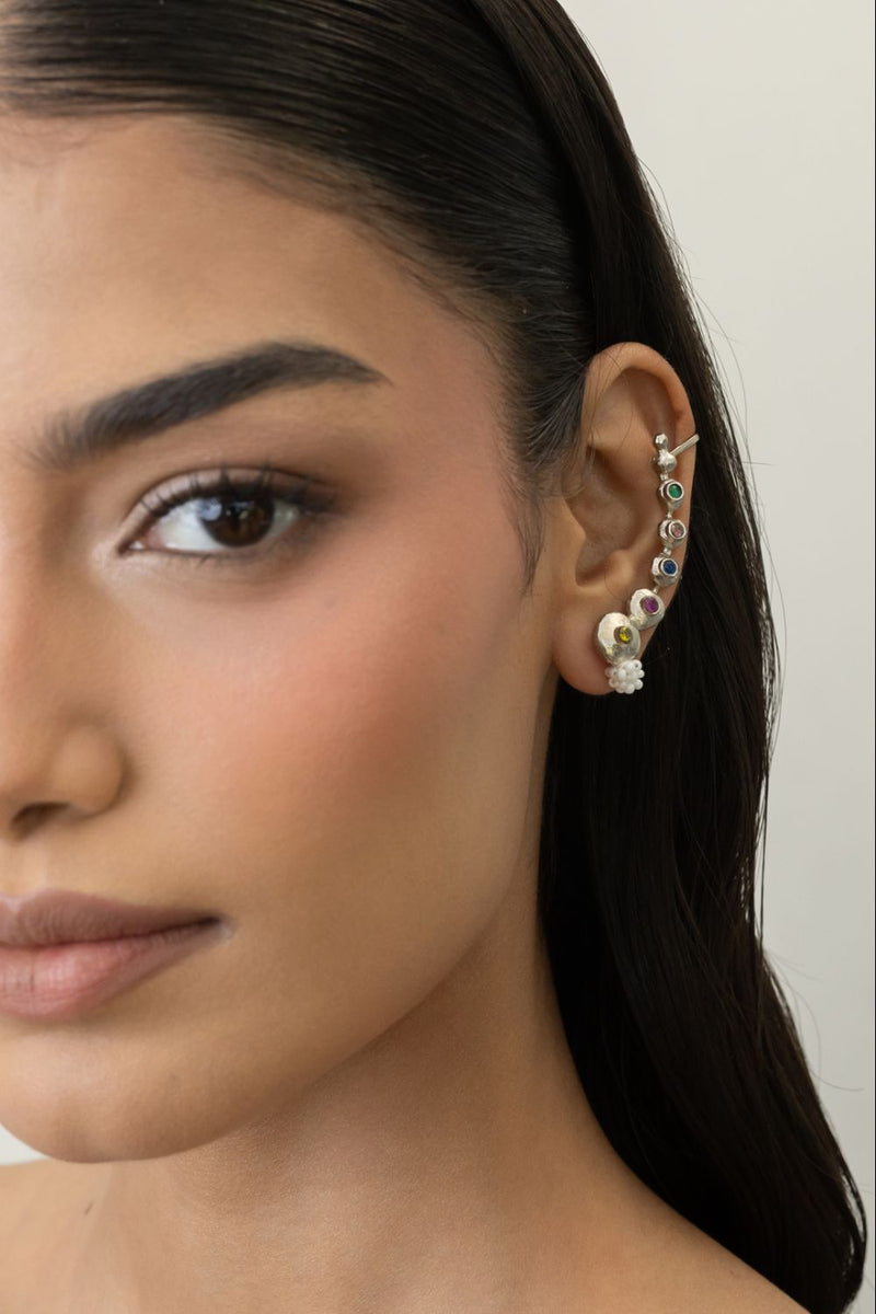 AE57S Summer Slice Cuffs 18k gold plated on brass earring by Aarjavee for women Worldwide