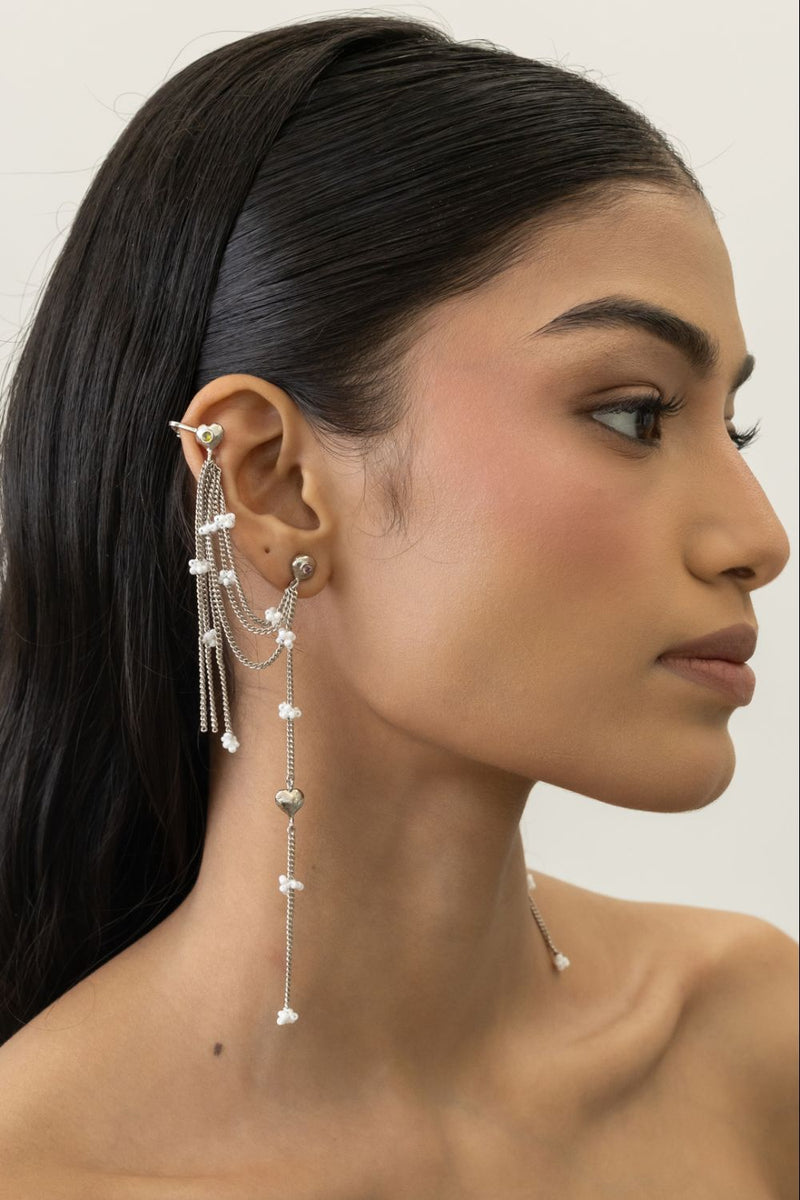 AE58S Ras Cuffs 18k gold plated on brass earring by Aarjavee for women Worldwide