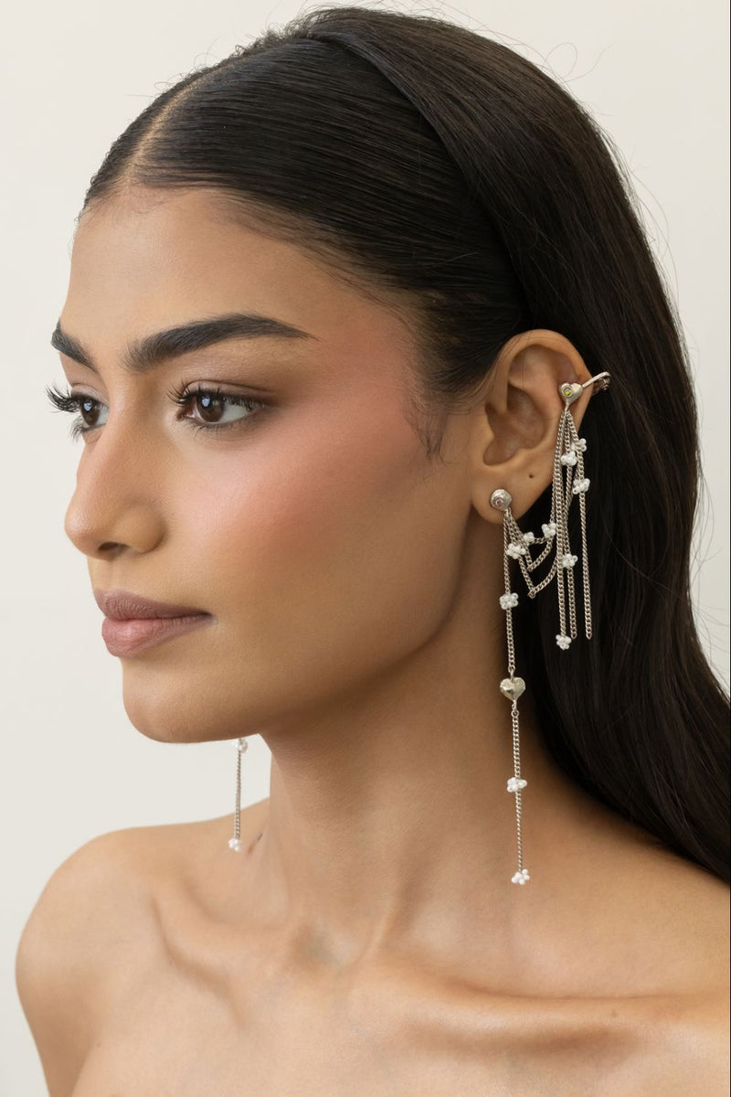 AE58S Ras Cuffs 18k gold plated on brass earring by Aarjavee for women Worldwide