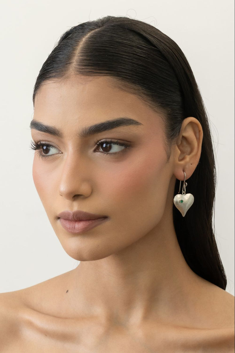 AE62S Happy Hearts 18k gold plated on brass earring by Aarjavee for women Worldwide