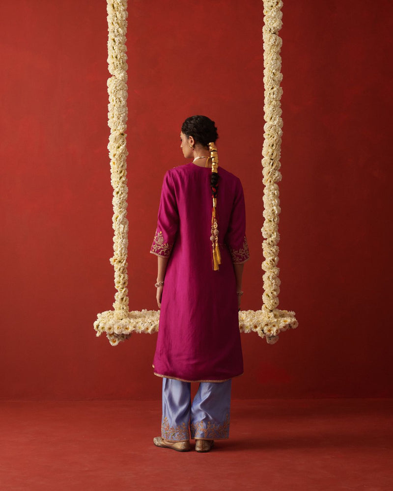 AFSANA DUPATTA silk by Rashika Mittal in blue color for women Worldwide