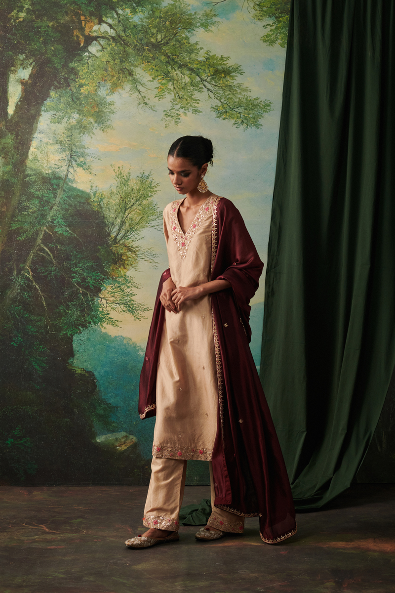 AFTAAB DUPATTA banarasi by Rashika Mittal in red color for women Worldwide