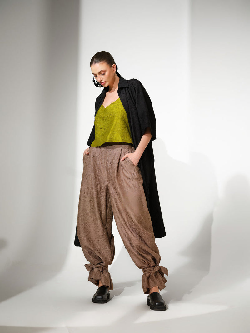 Grain Overlay-Black + Grey crushed silk jacket/overlay by Stoique in black, grey for women Worldwide