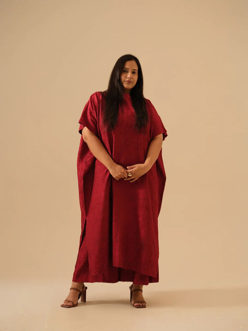 Brook Tunic-(Rev/Br/Tu/Re) crushed silk kaftans and tunics by Stoique in blue for women Worldwide