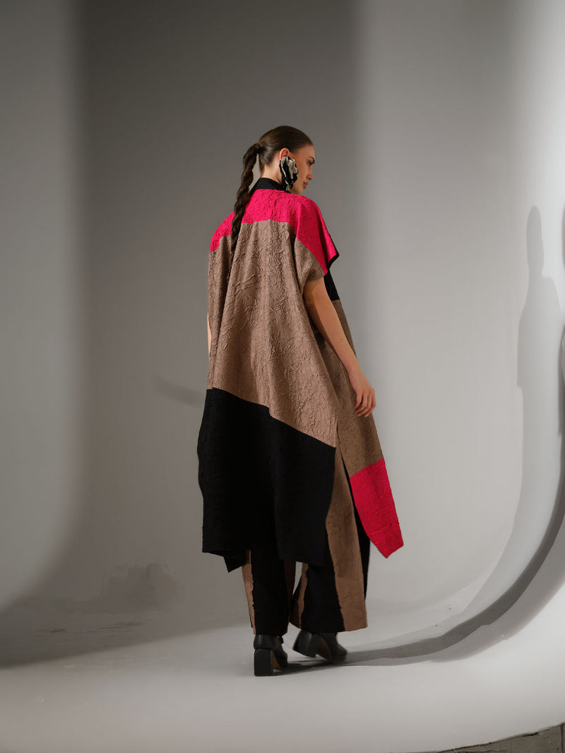 Awaken Tunic-Black + Grey + Pink crushed silk tunics/kaftan by Stoique in black, grey, pink for women Worldwide