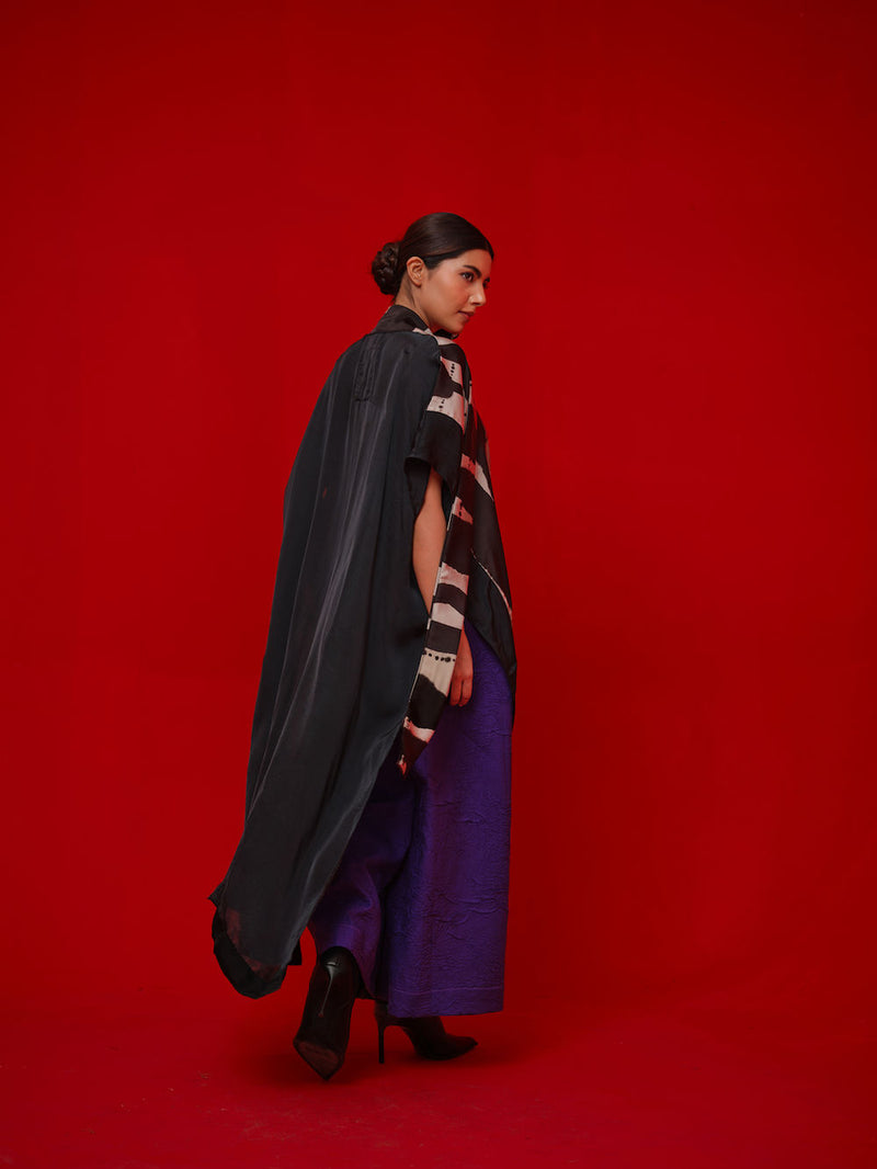 Discover Kaftaan-Black + Grey satin tunics/kaftan by Stoique in black, grey for women Worldwide