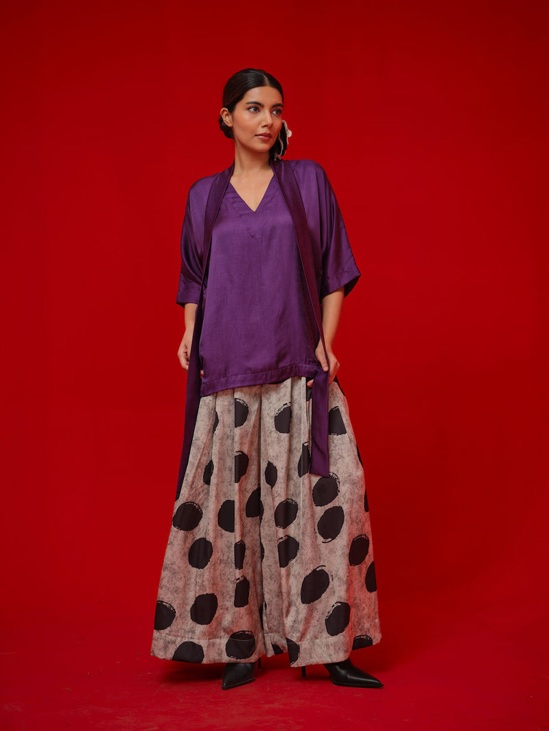 Discover Pants-Black + Grey satin tunics/kaftan by Stoique in black, grey for women Worldwide