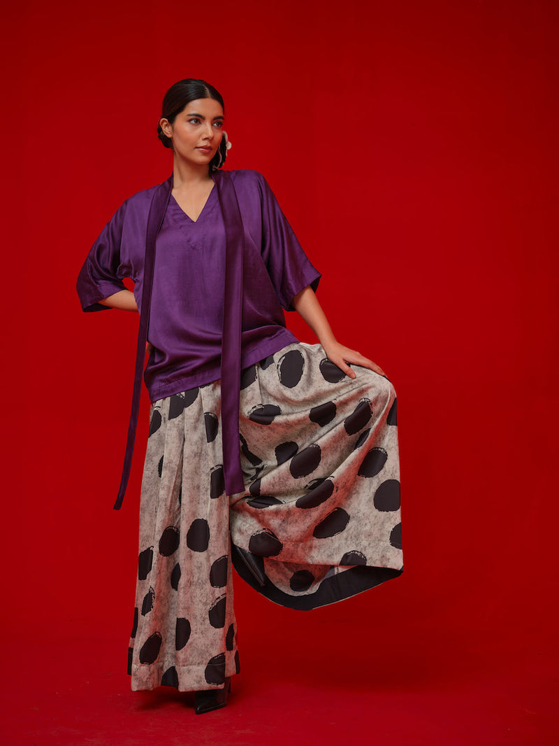 Discover Pants-Black + Grey satin tunics/kaftan by Stoique in black, grey for women Worldwide