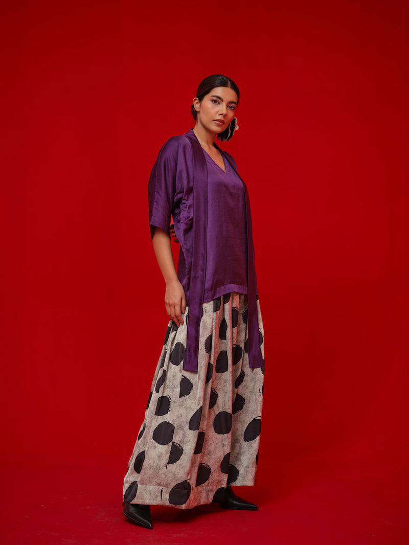 Discover Pants-Black + Grey satin tunics/kaftan by Stoique in black, grey for women Worldwide