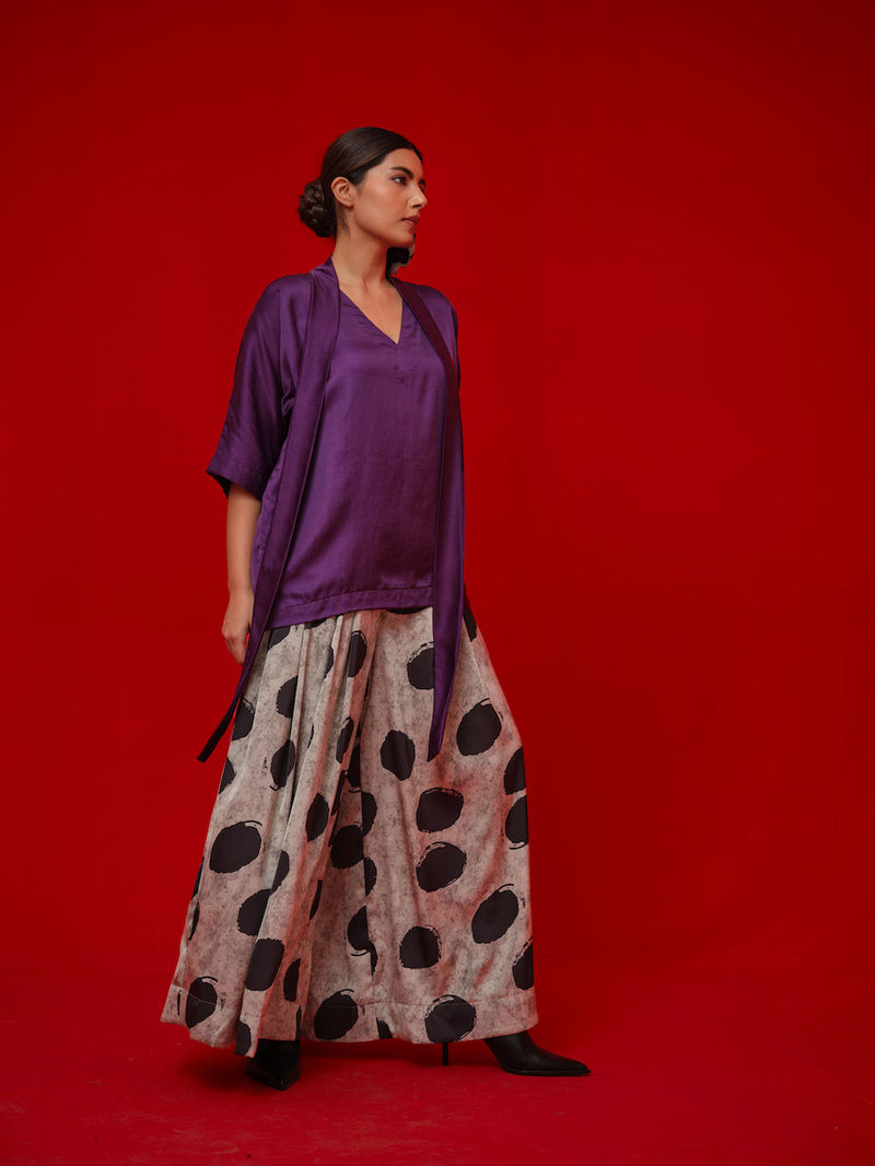 Discover Pants-Black + Grey satin tunics/kaftan by Stoique in black, grey for women Worldwide